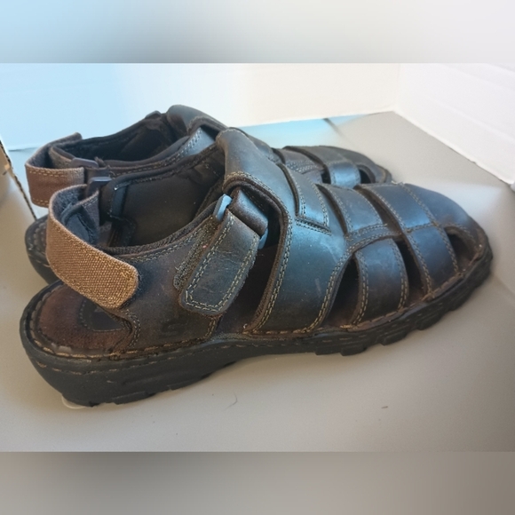 Skechers Mens Fisherman Sandals Size 11 Brown Chunky Leather Closed Toe Y2K 90s - Picture 7 of 10